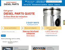 Tablet Screenshot of nwdieselparts.com